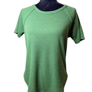 Zenana Outfitters | Short Sleeve Green Waffle Tee | Sz L